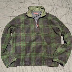 Navy/ Green Plaid reversible Half-Zip Sweater
Vintage Tommy Hilfinger